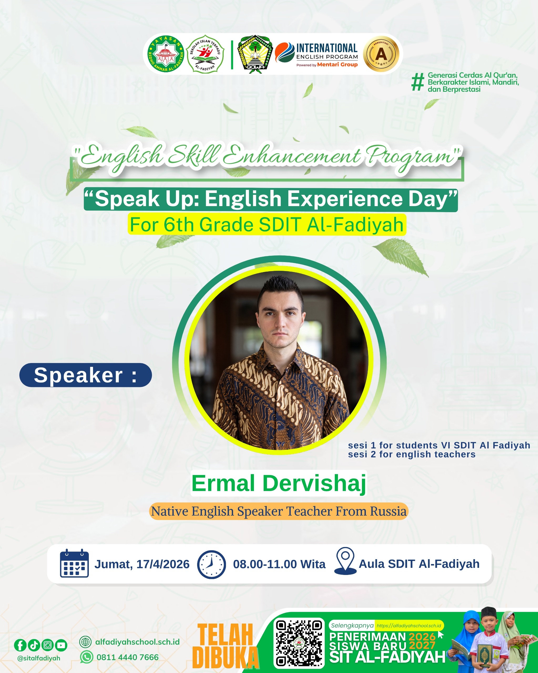 “Speak Up: English Experience Day” For 6th Grade SDIT Al-Fadiyah